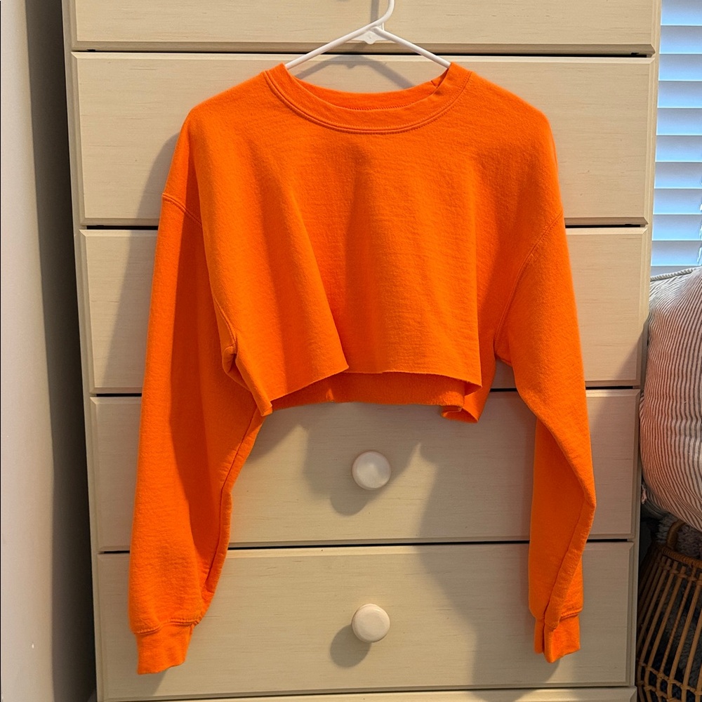 Hanes Vibrant Orange Crop Top